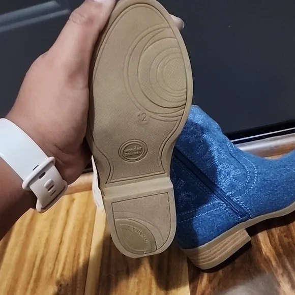 NWT Denim Ankle Boots for Girls - Picture 2 of 2